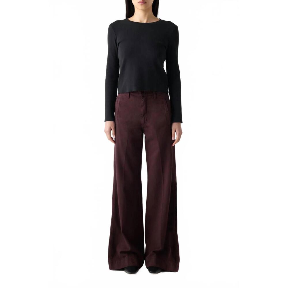 NEW AMO frida trouser in aubergine